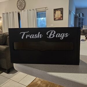 Black Trash Bag Holder